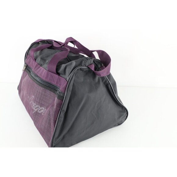 Vintage 90s MacGregor Spell Out Handled Duffle Gym Bag Carry On Weekender Purple - Picture 4 of 9